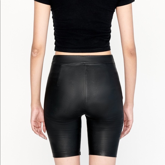 LTH JKT Aya Leather Bike Short in Black s - Picture 3 of 9